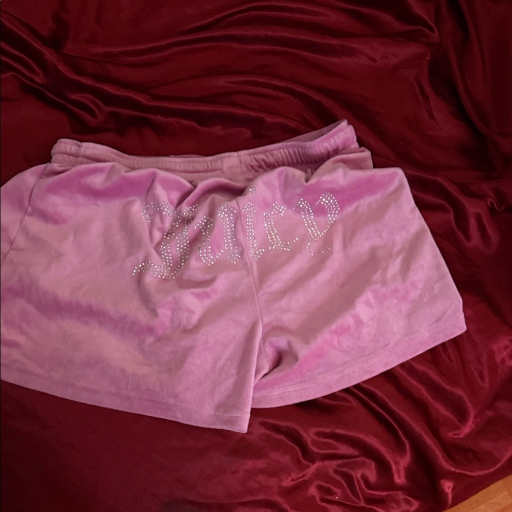 Juicy Couture Light Pink Velour Shorts